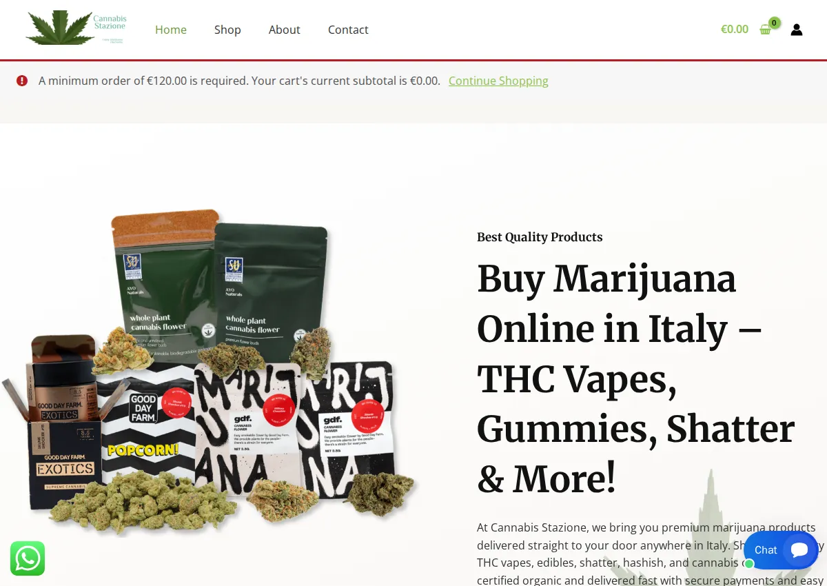 Store homepage