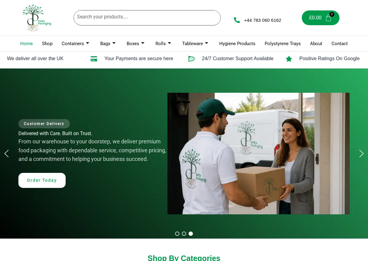 Store homepage