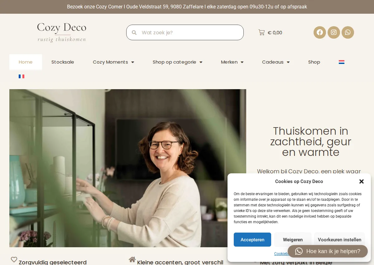 Store homepage