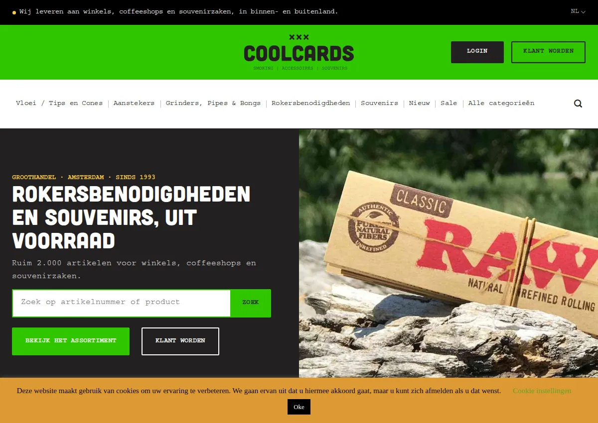 Store homepage