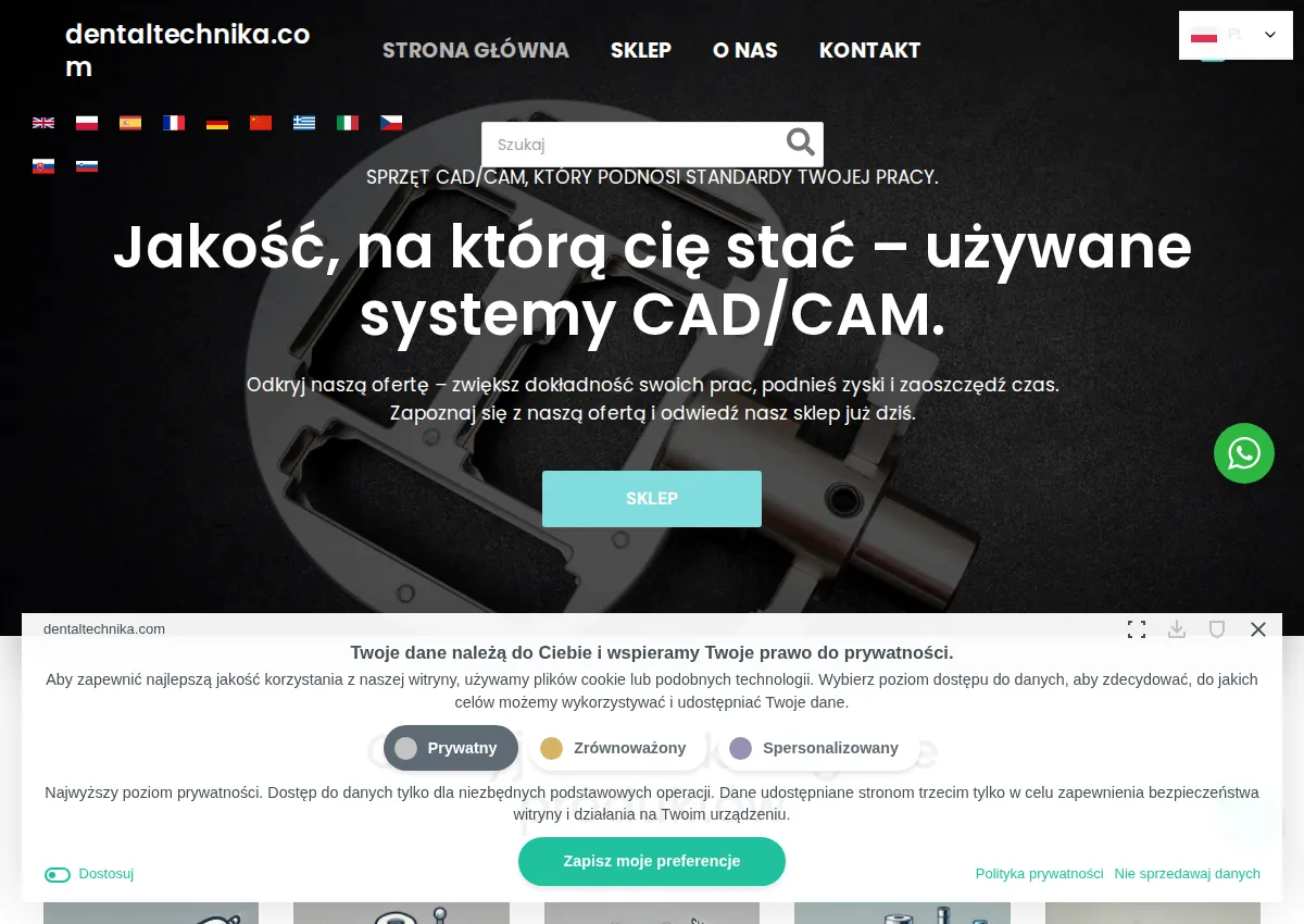 Store homepage