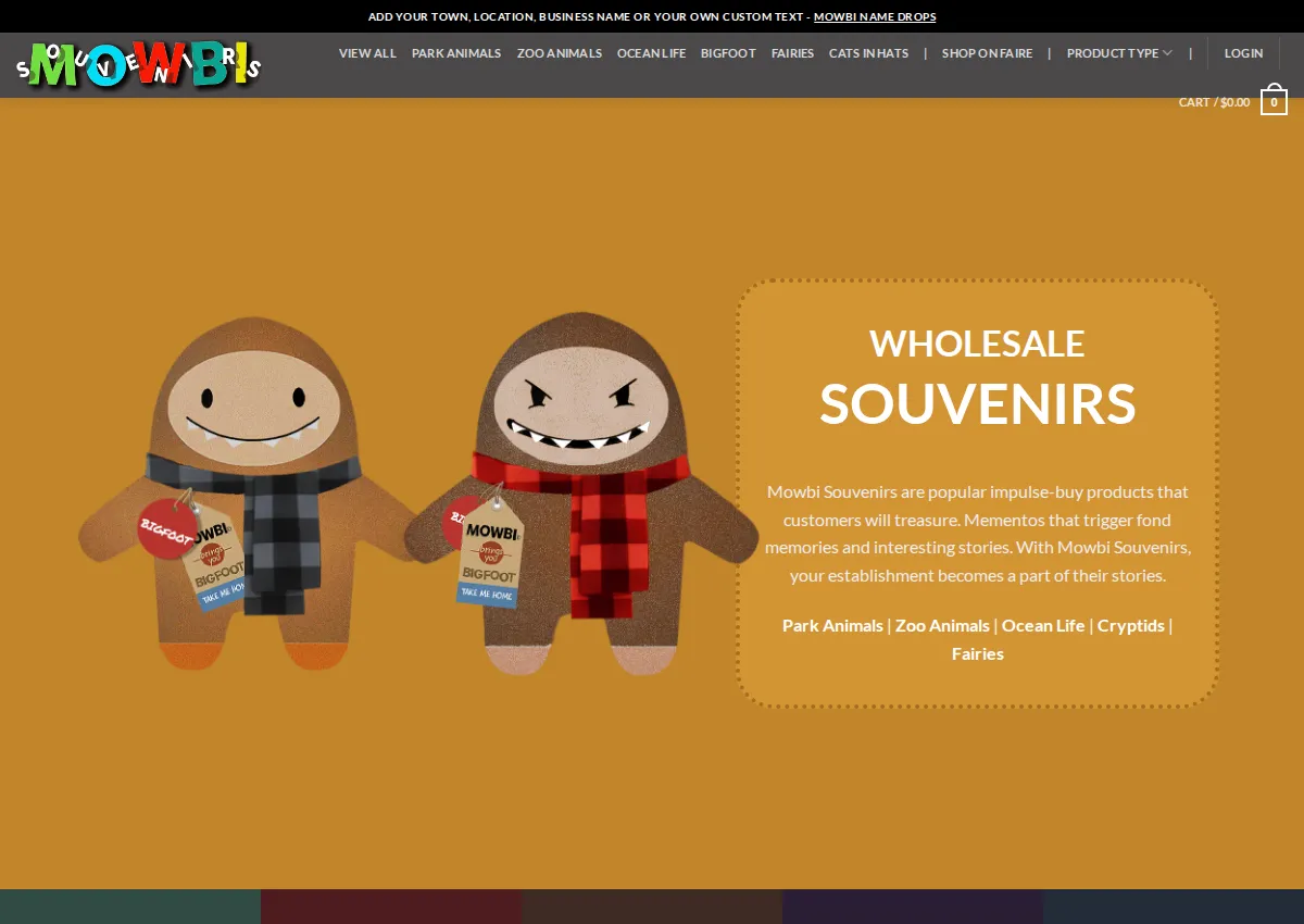 Store homepage