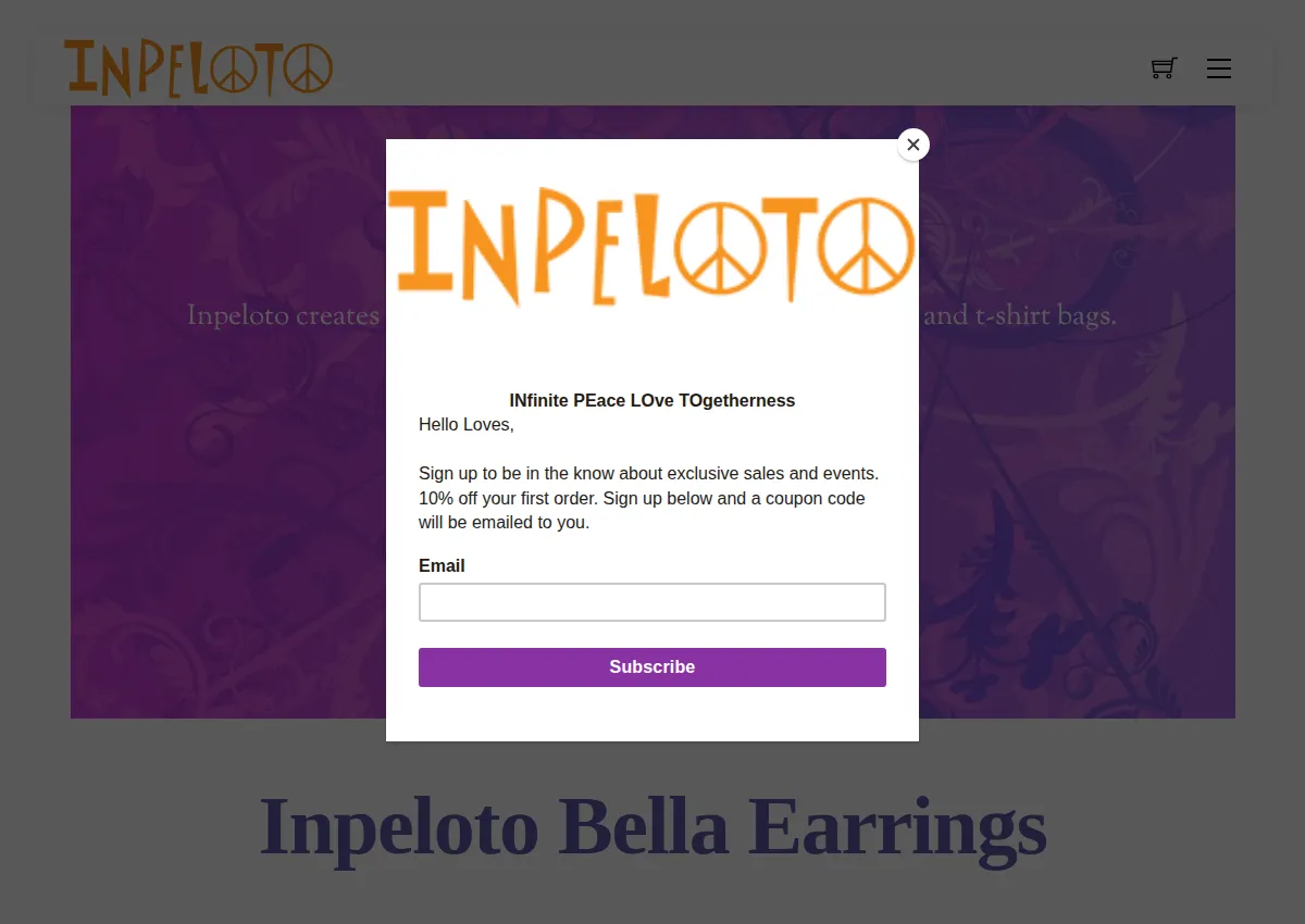 Store homepage