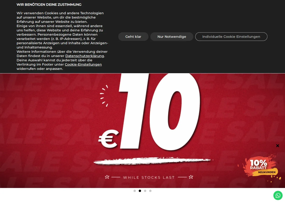Store homepage