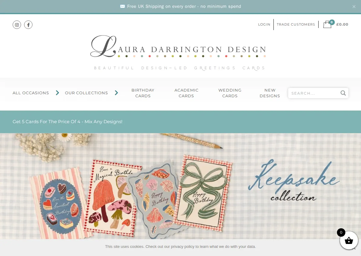 Store homepage