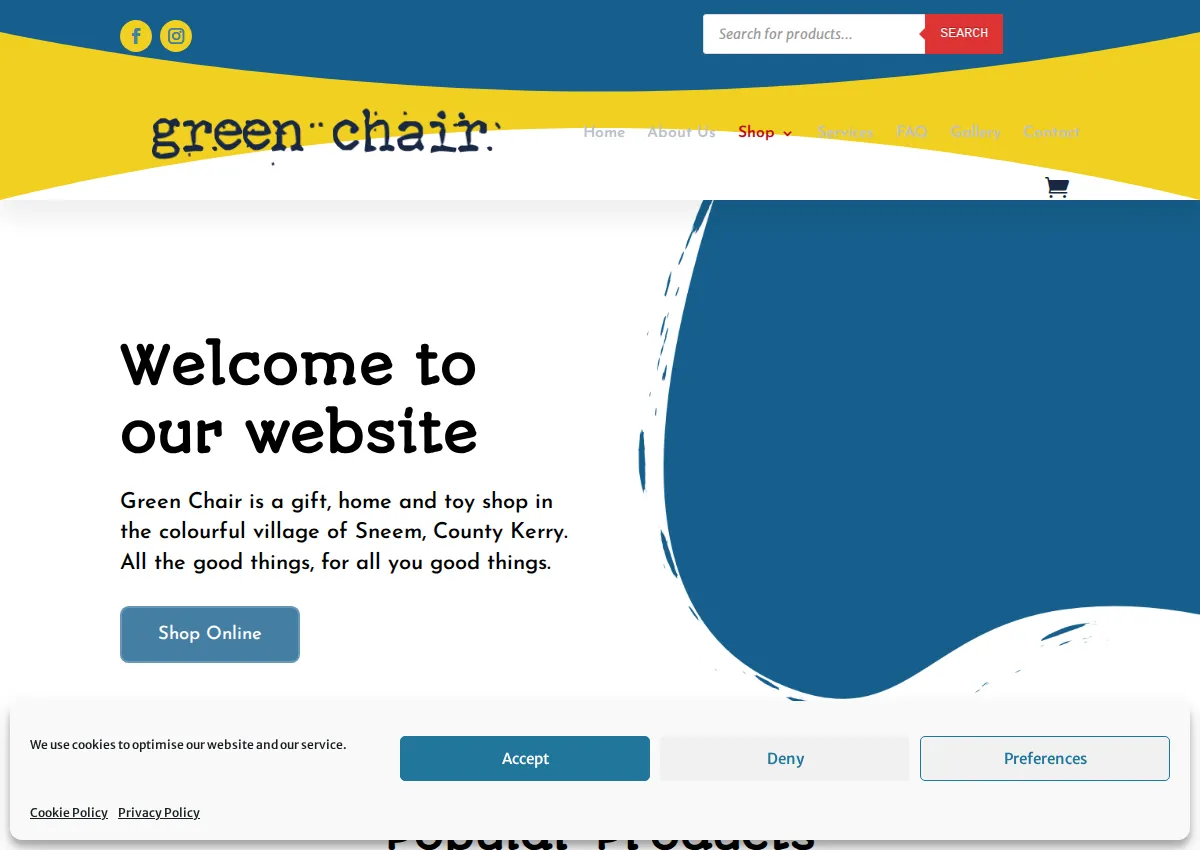 Store homepage