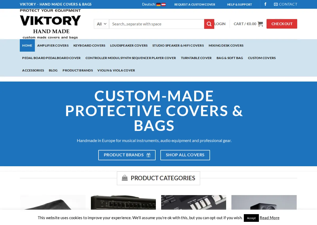 Store homepage