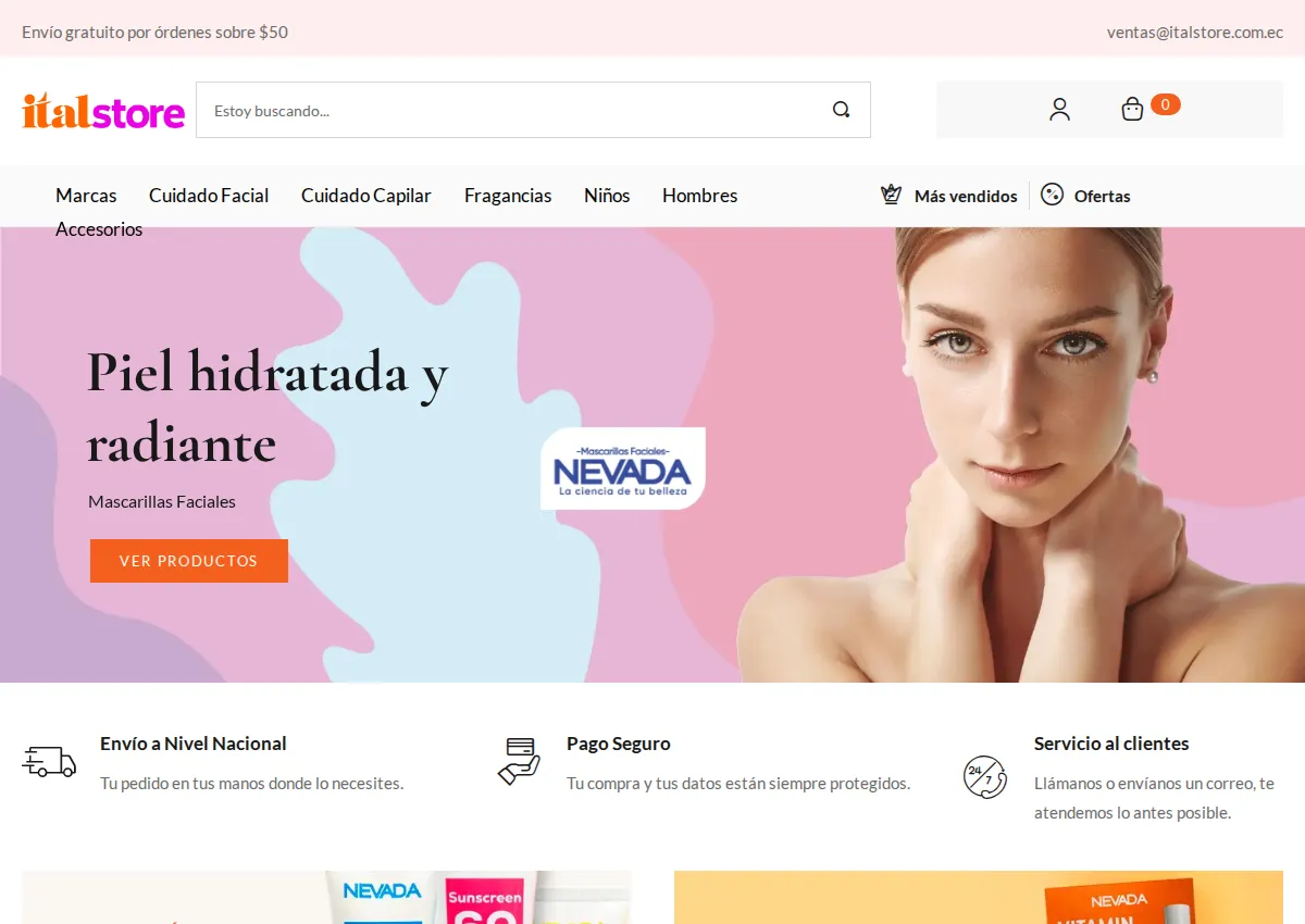 Store homepage