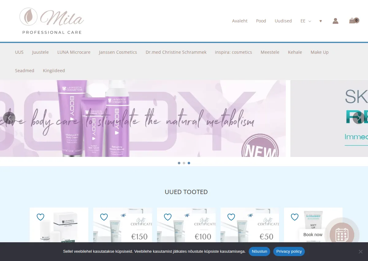 Store homepage