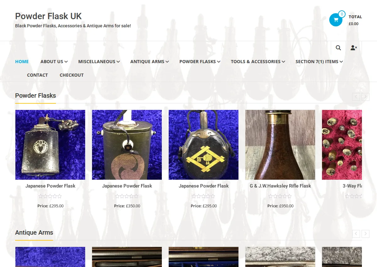 Store homepage