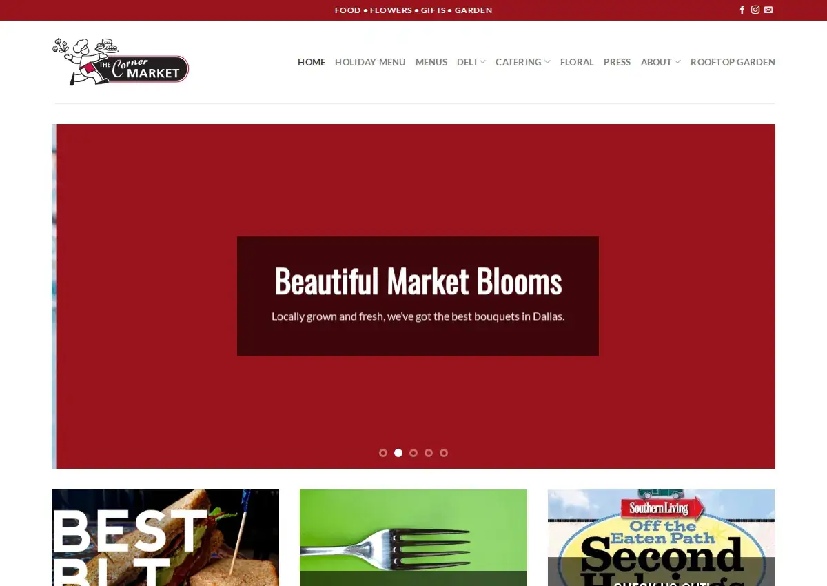 Store homepage