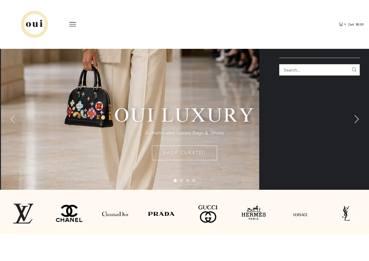 Store homepage