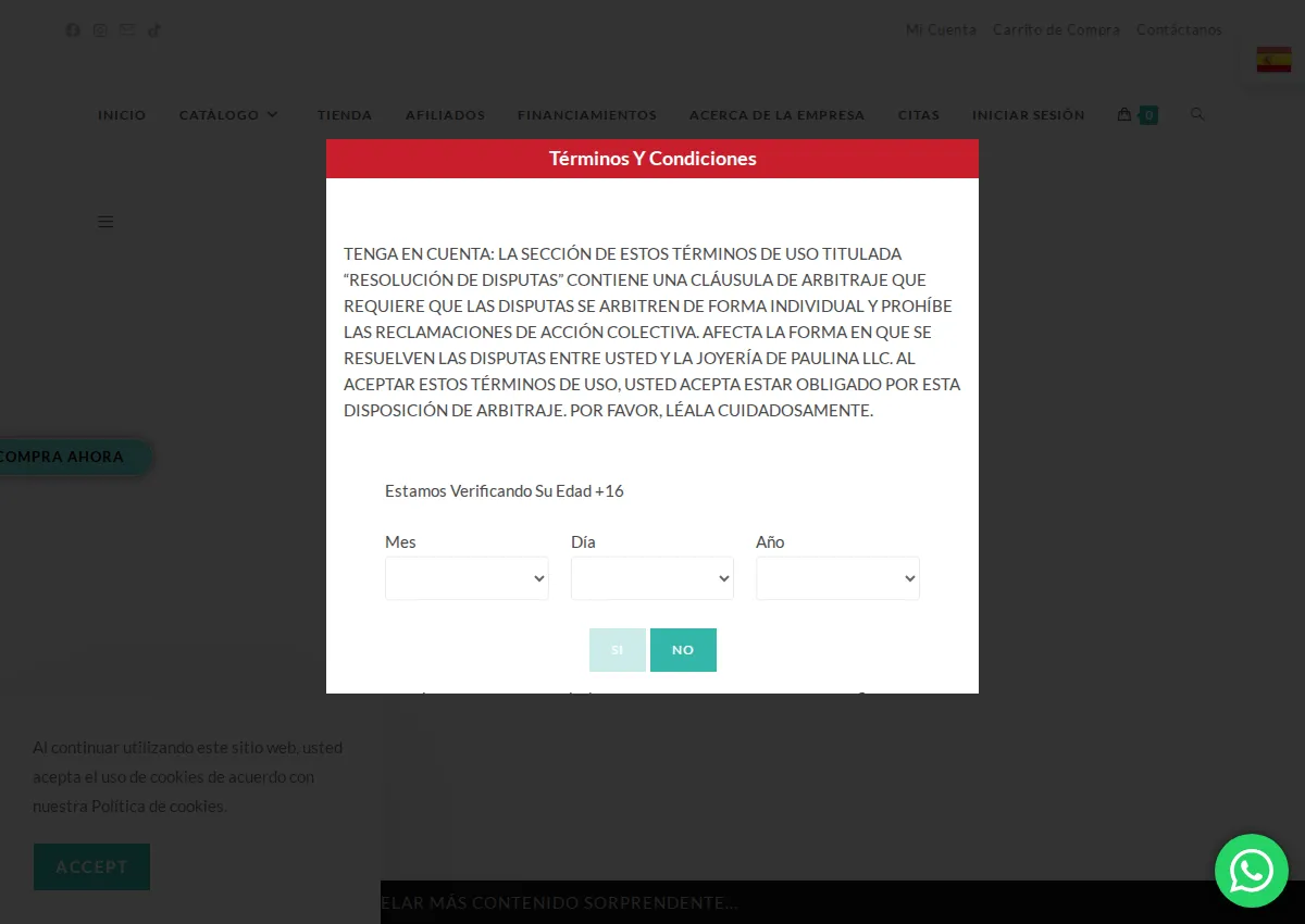 Store homepage