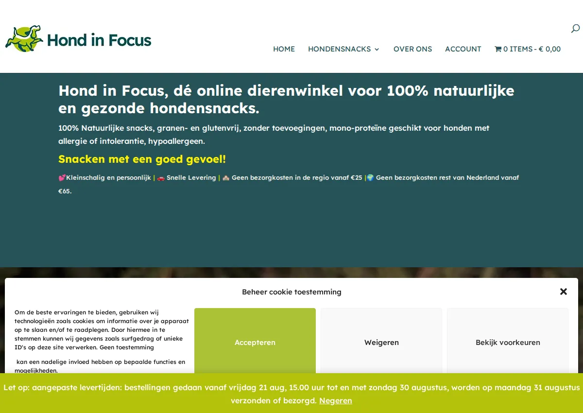 Store homepage