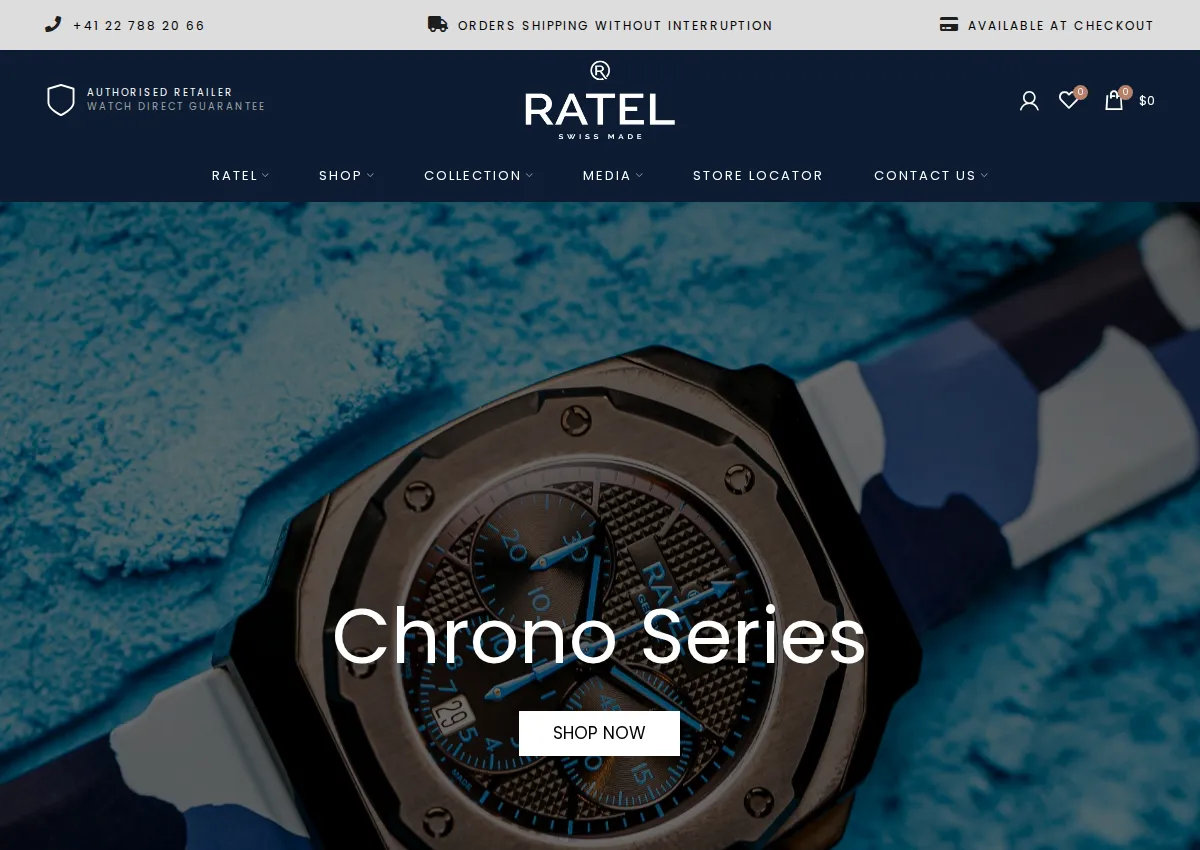 Store homepage