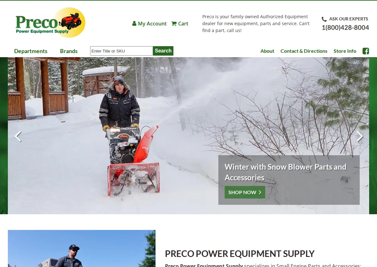 Store homepage