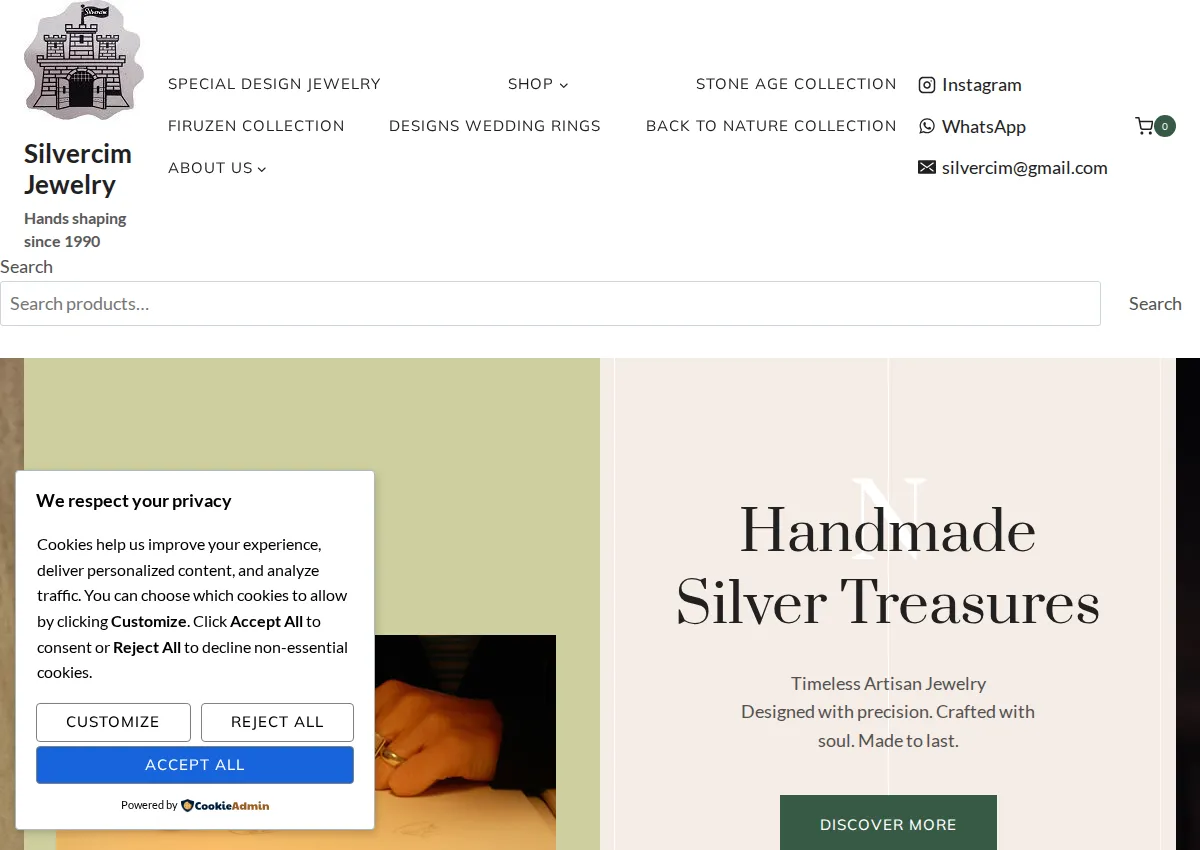 Store homepage
