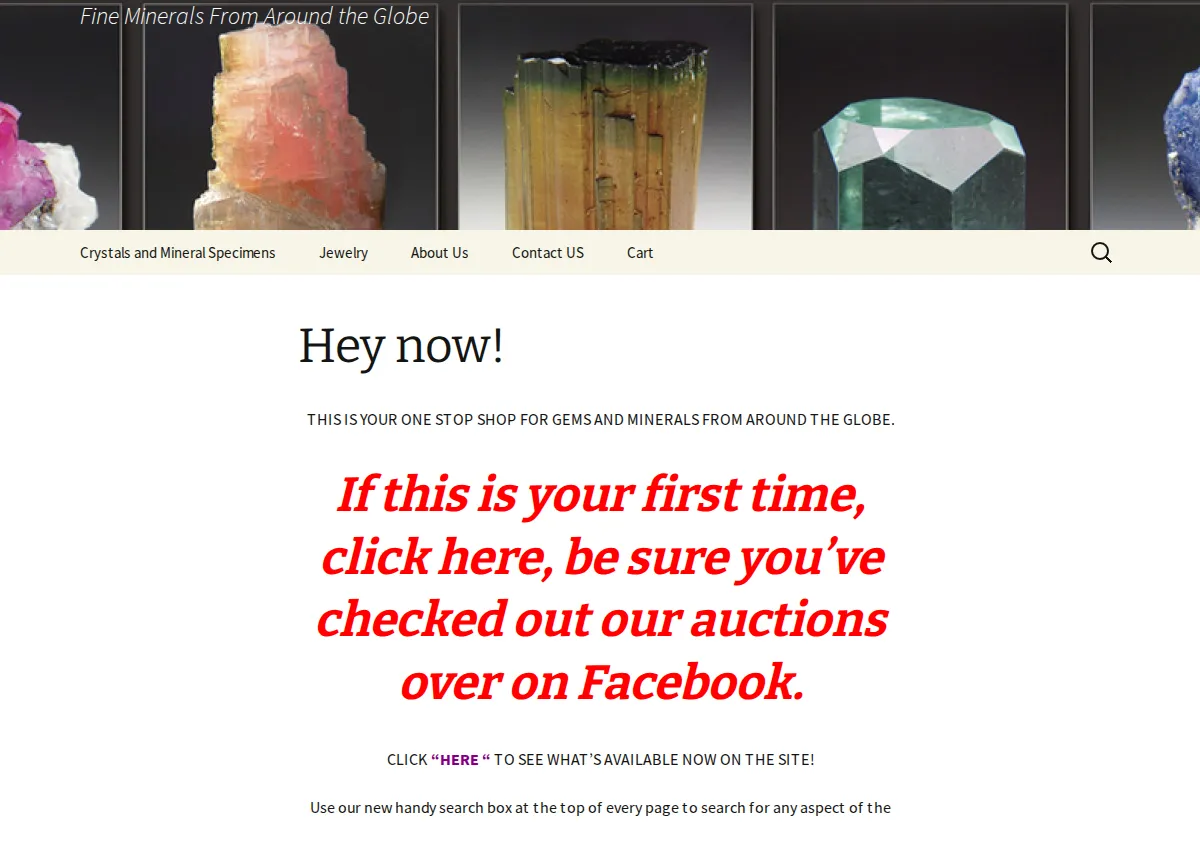Store homepage