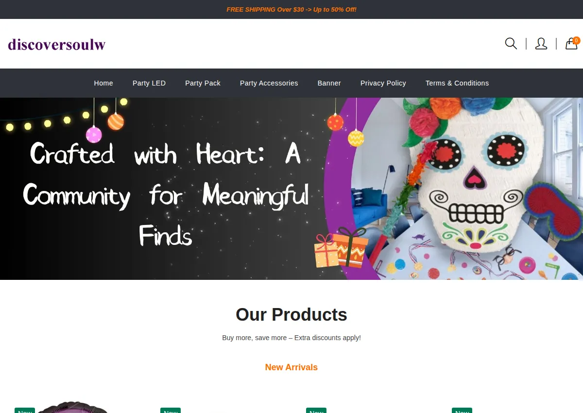 Store homepage