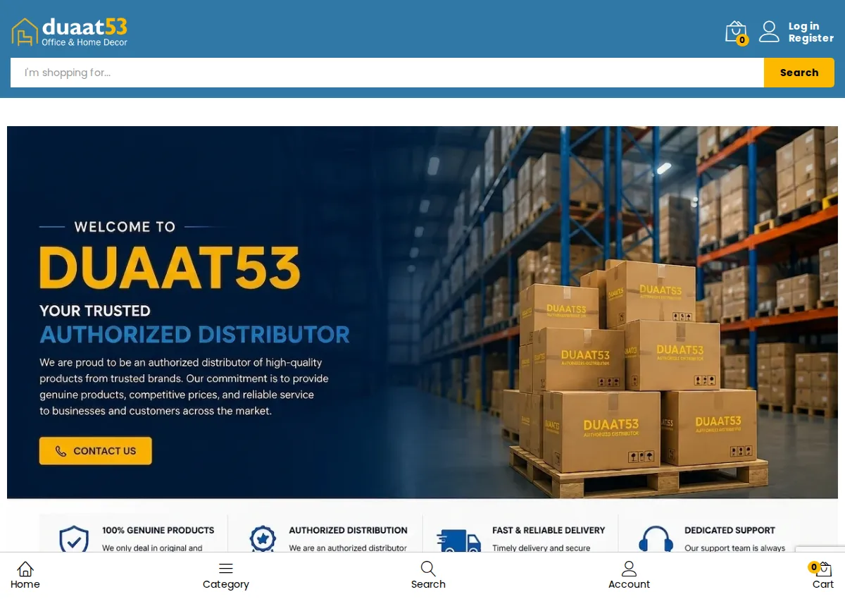 Store homepage