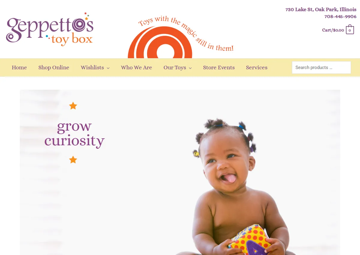 Store homepage