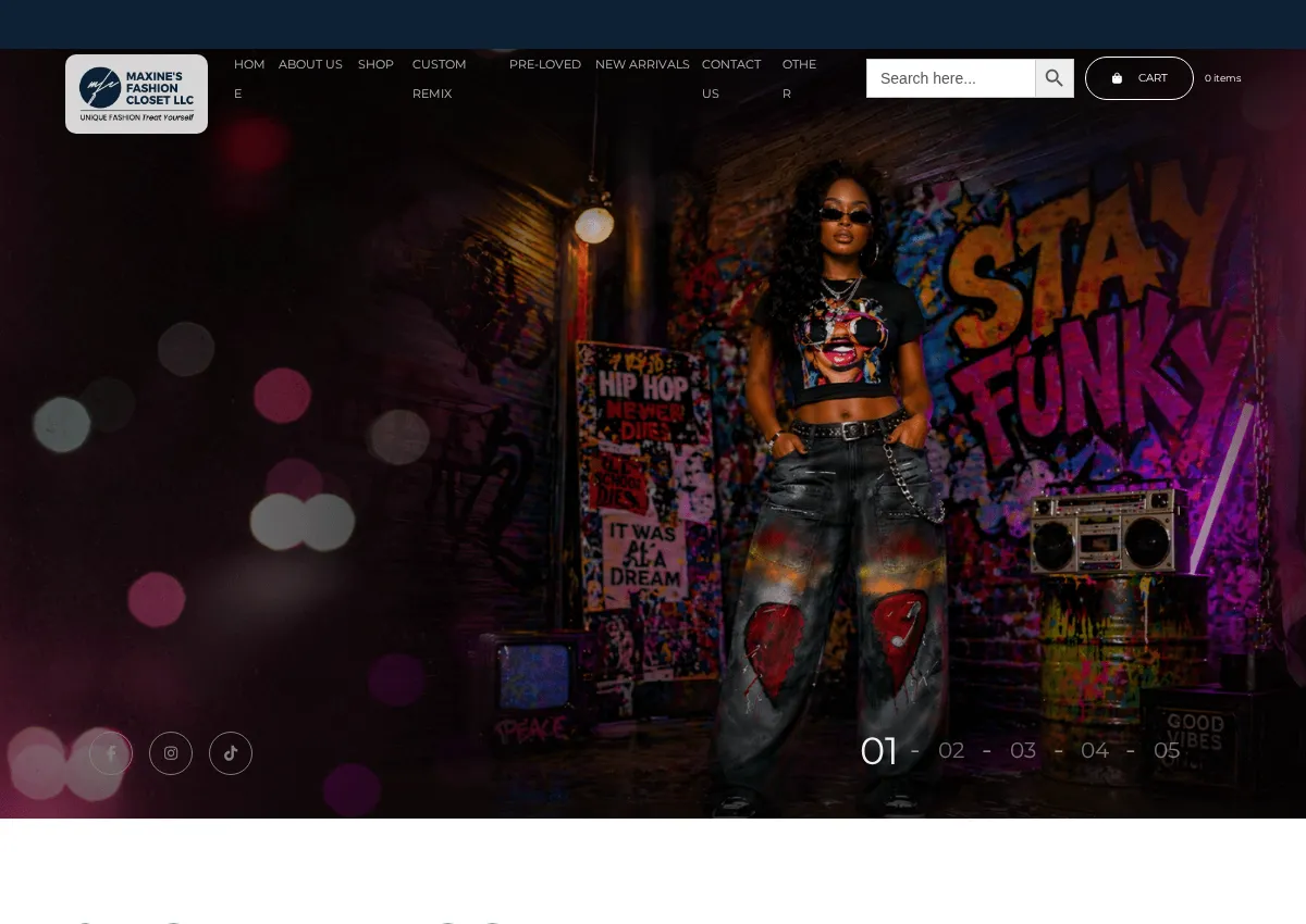 Store homepage