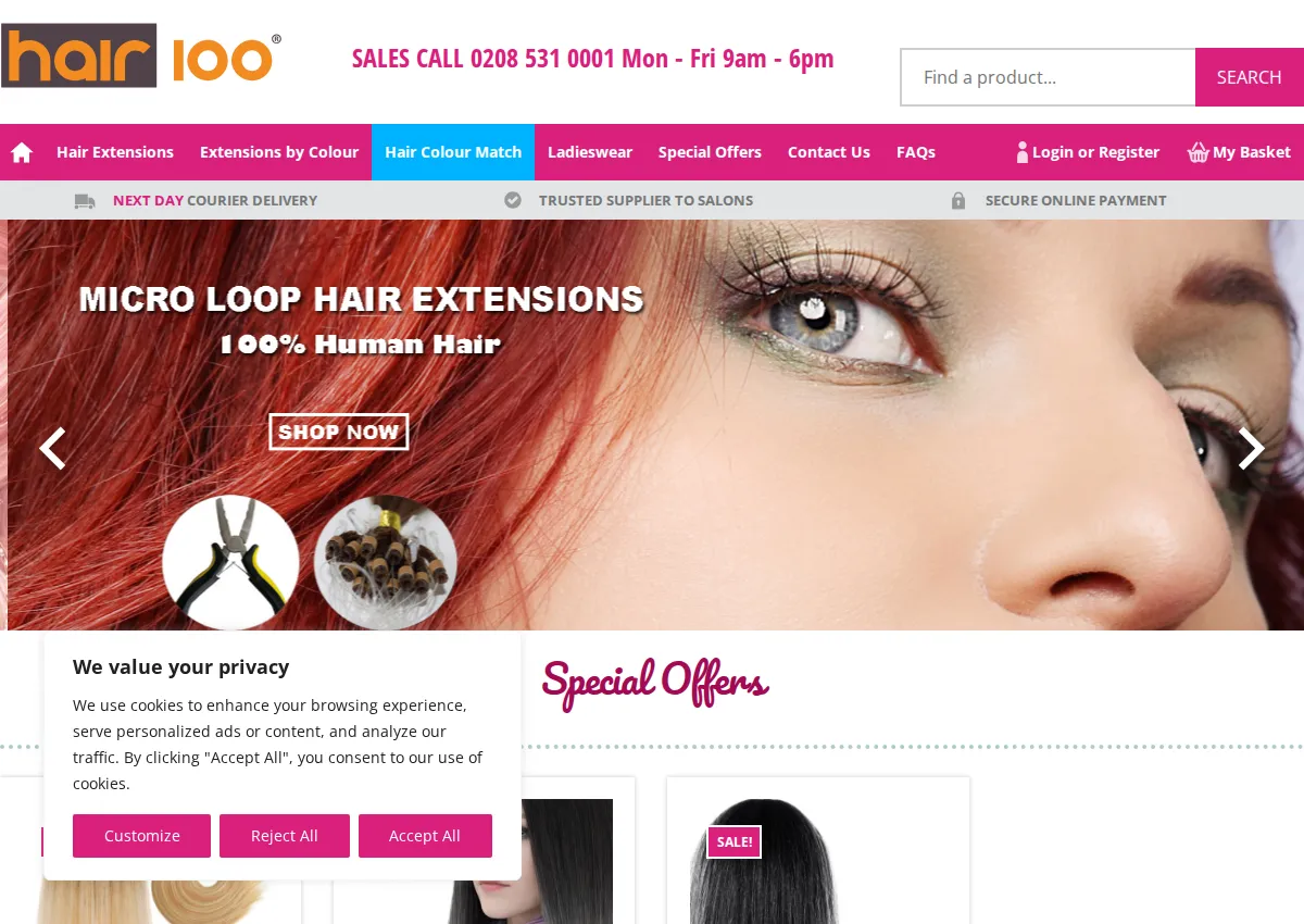 Store homepage