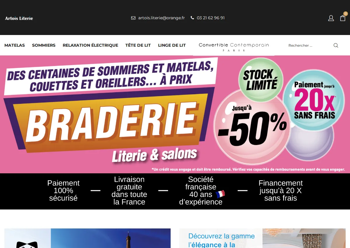 Store homepage