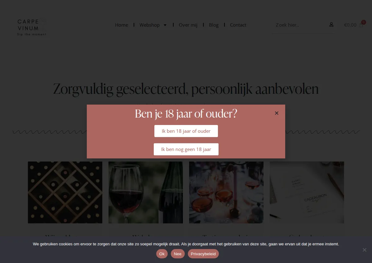 Store homepage