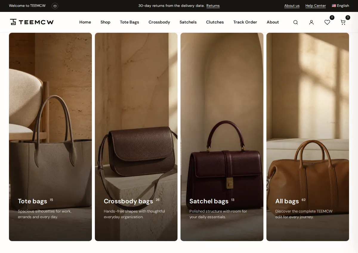Store homepage