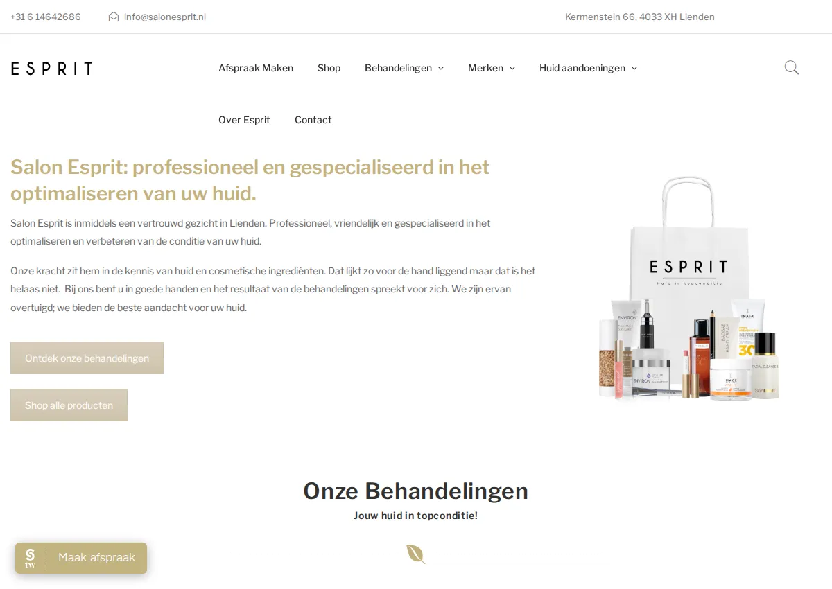 Store homepage