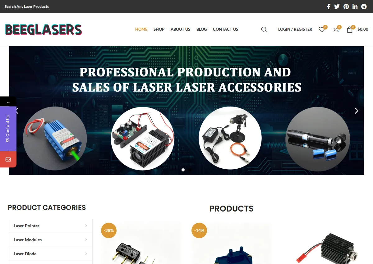 Store homepage