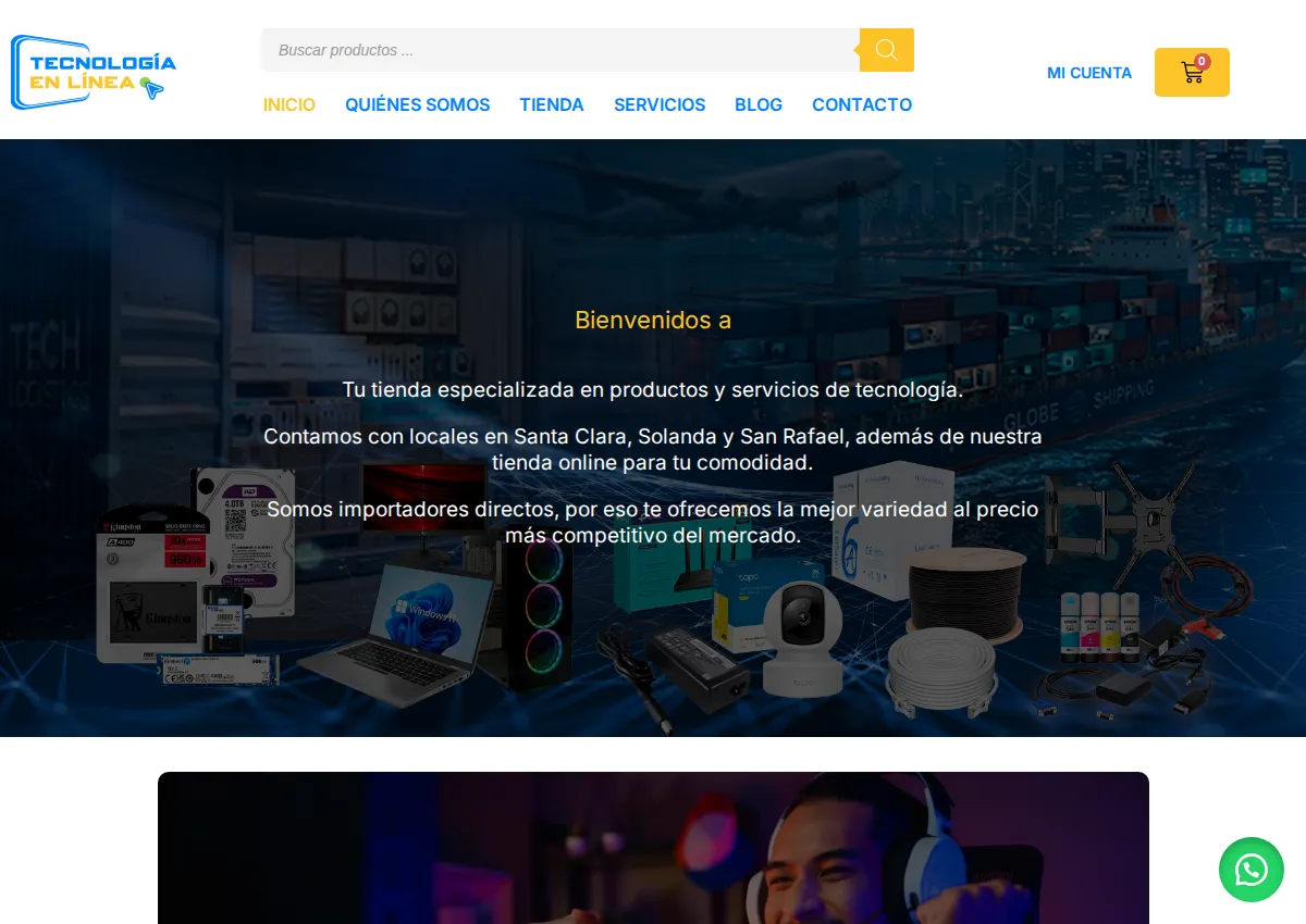 Store homepage