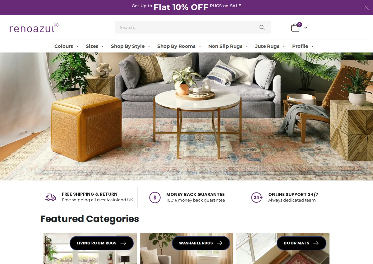 Store homepage
