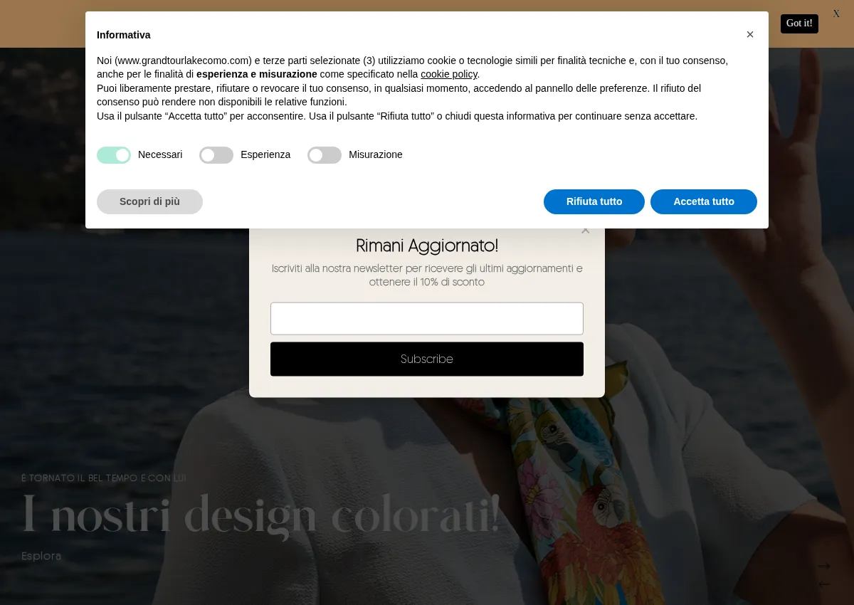 Store homepage