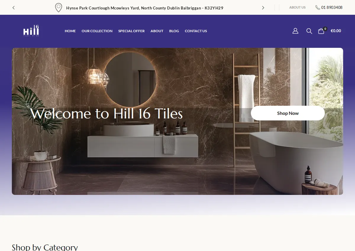 Store homepage