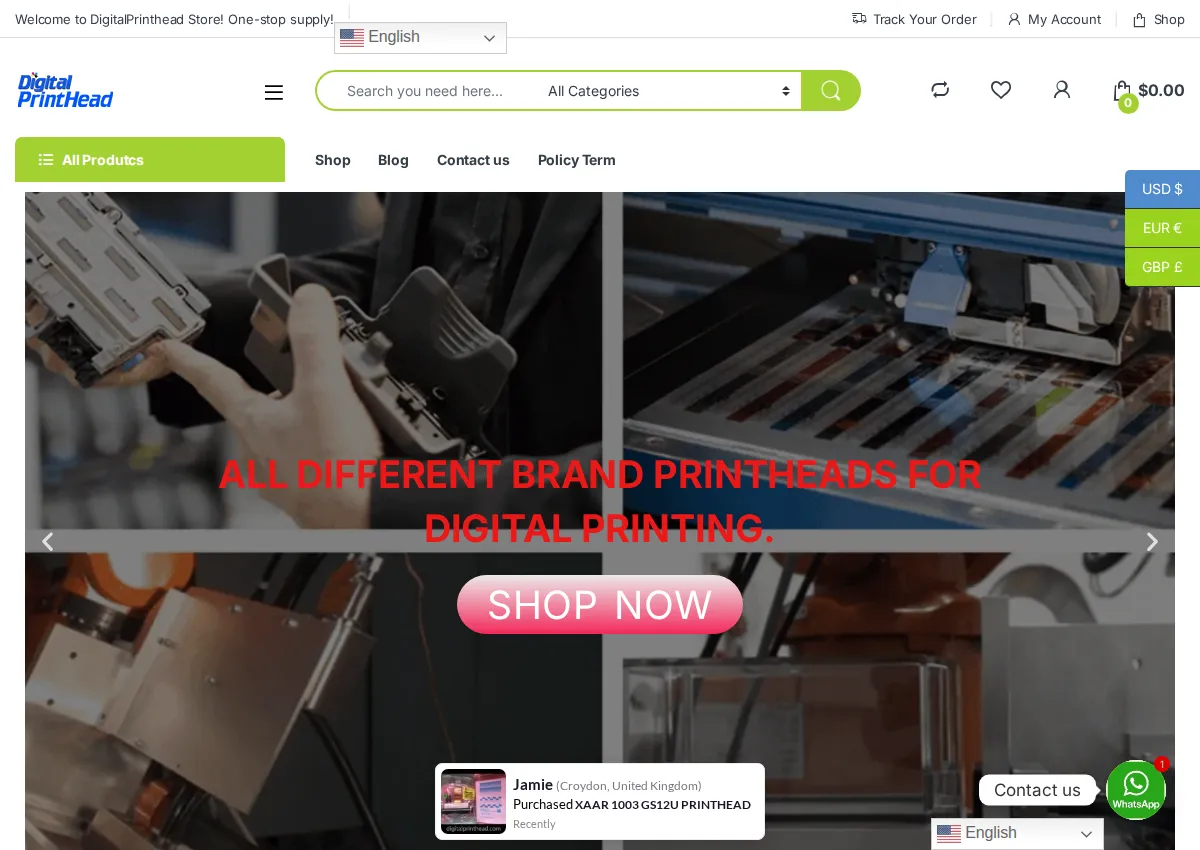 Store homepage