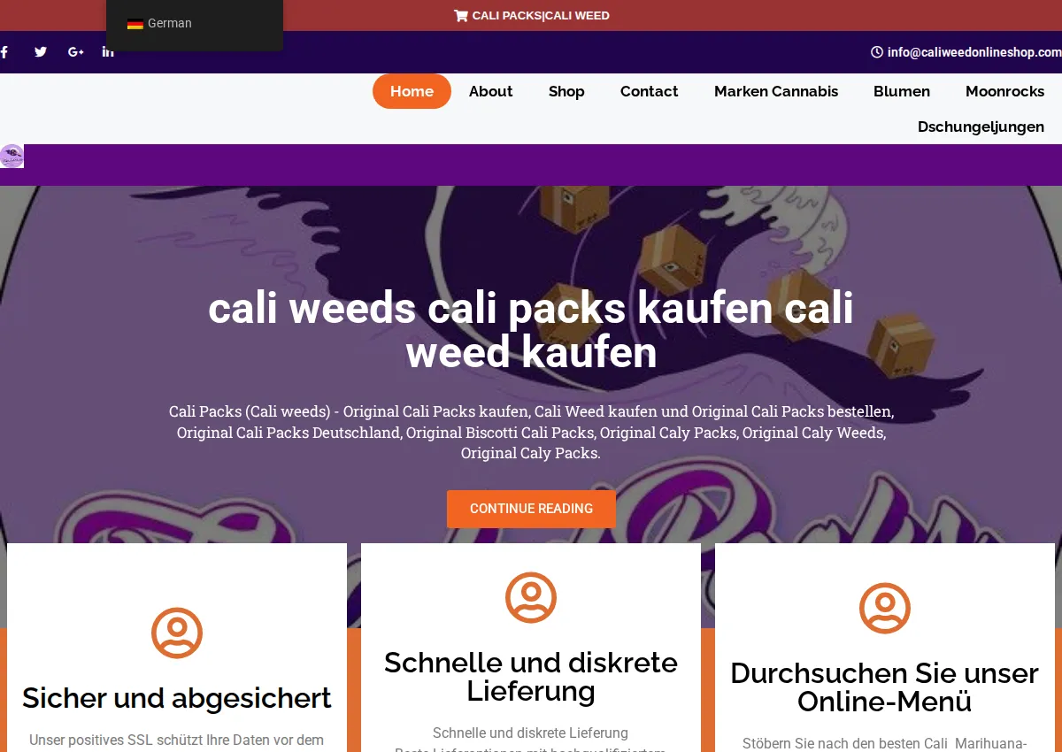 Store homepage