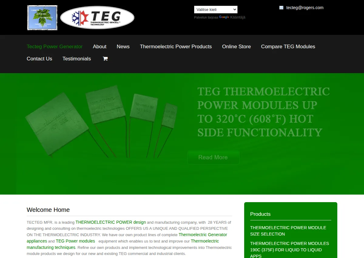 Store homepage