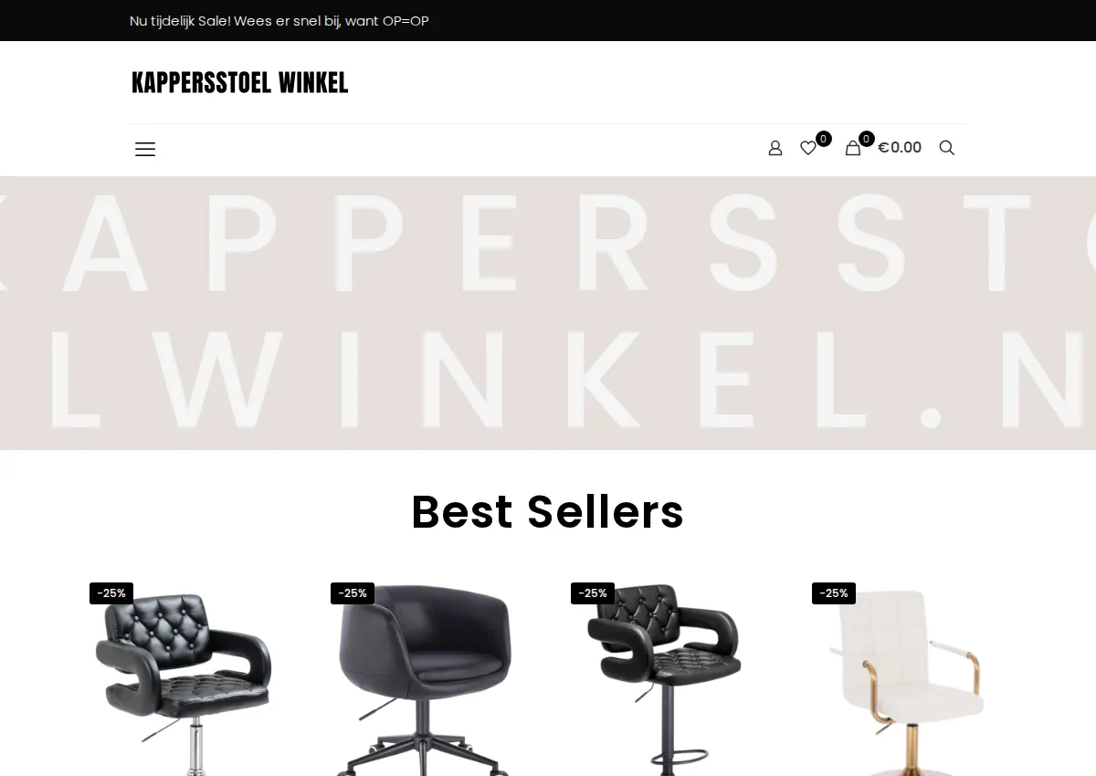 Store homepage