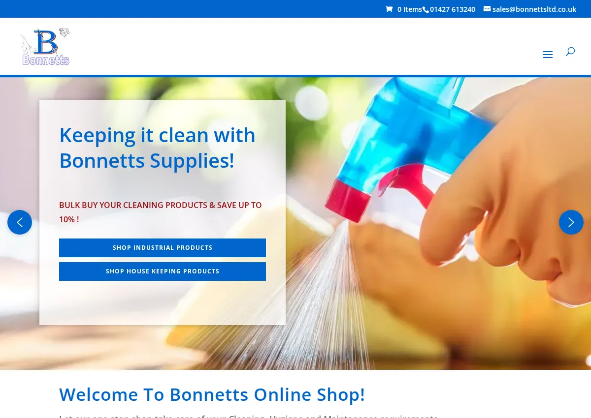 Store homepage