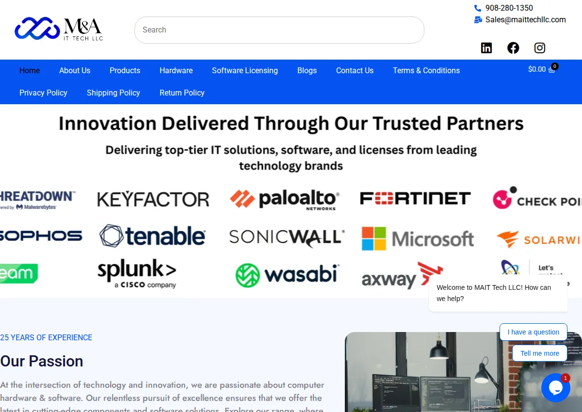 Store homepage