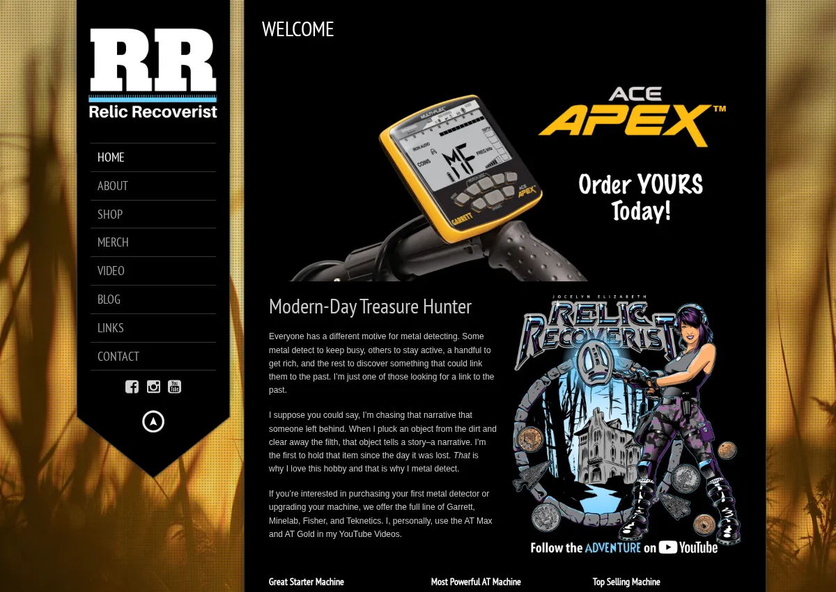 Store homepage