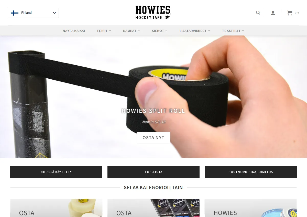 Store homepage
