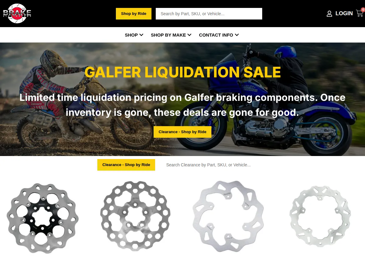 Store homepage