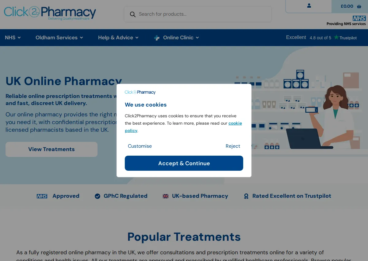 Store homepage