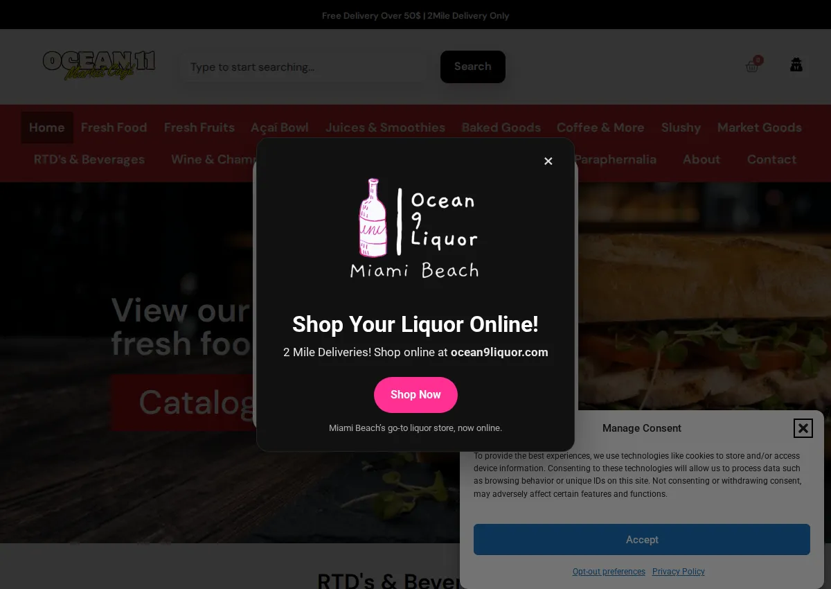 Store homepage
