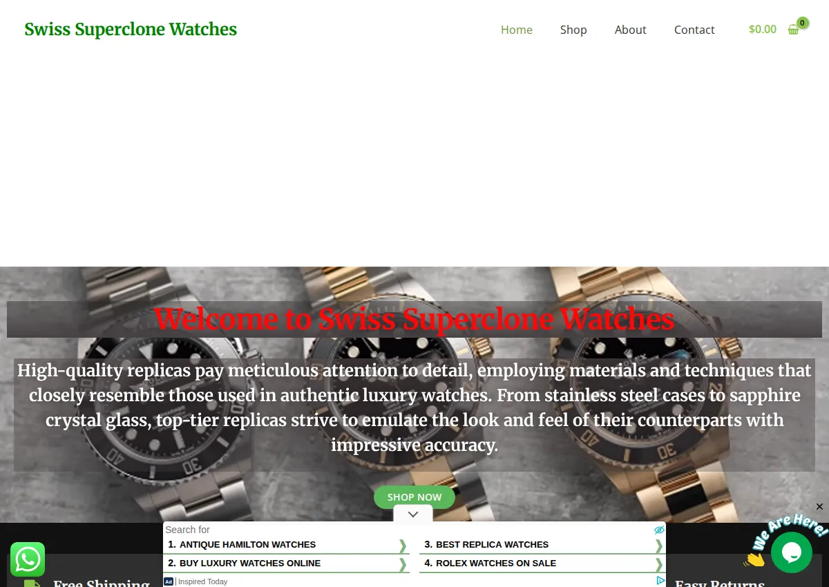 Store homepage