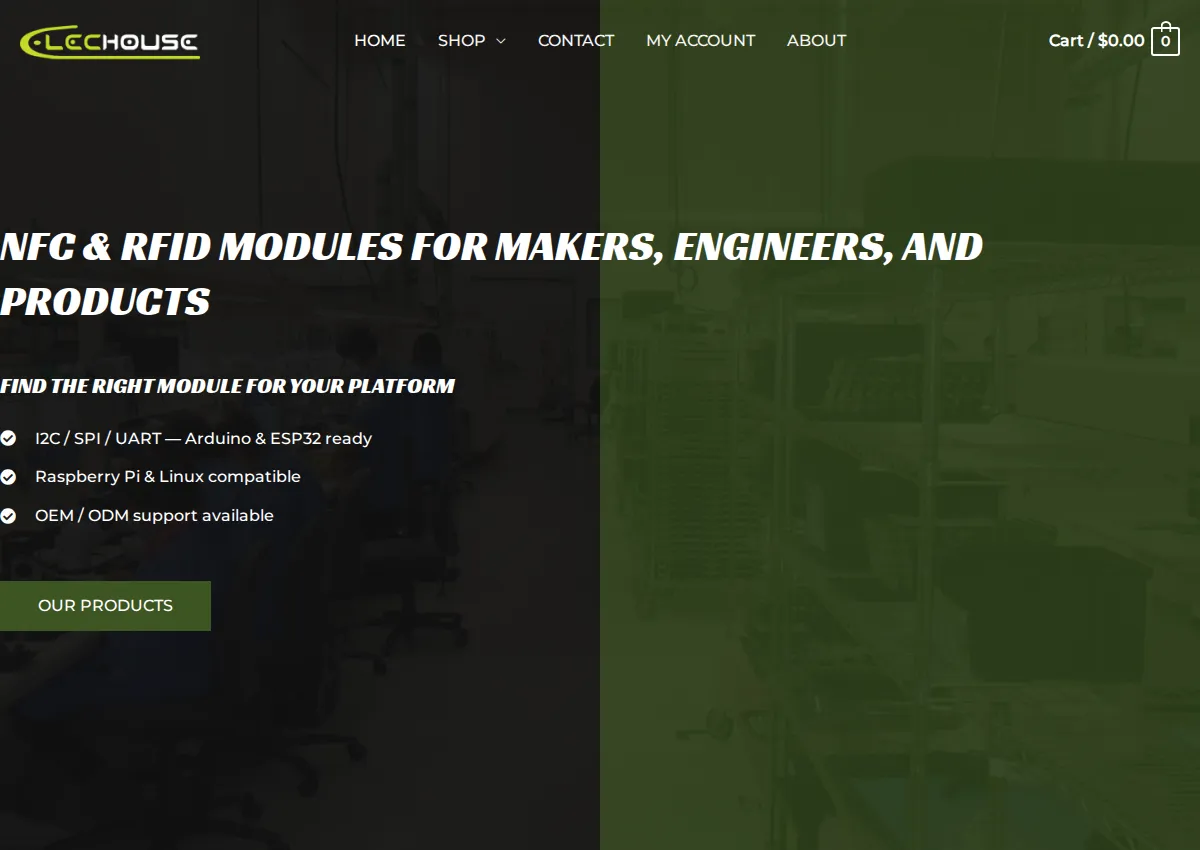Store homepage