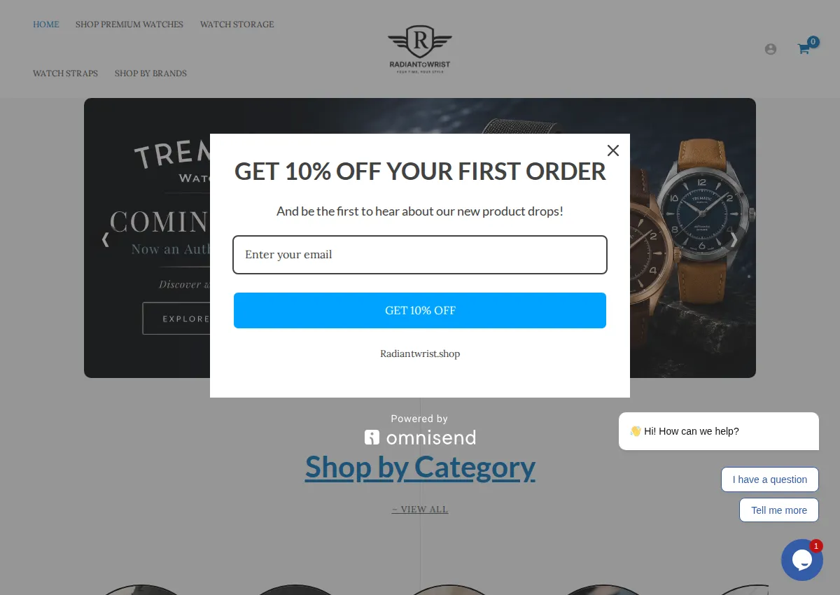 Store homepage